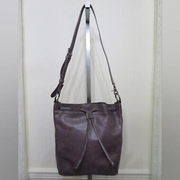 FRYE MELISSA LEATHER DRAWSTRING HOBO BAG PURSE NEW AMETHYST - Picture 11 of 13